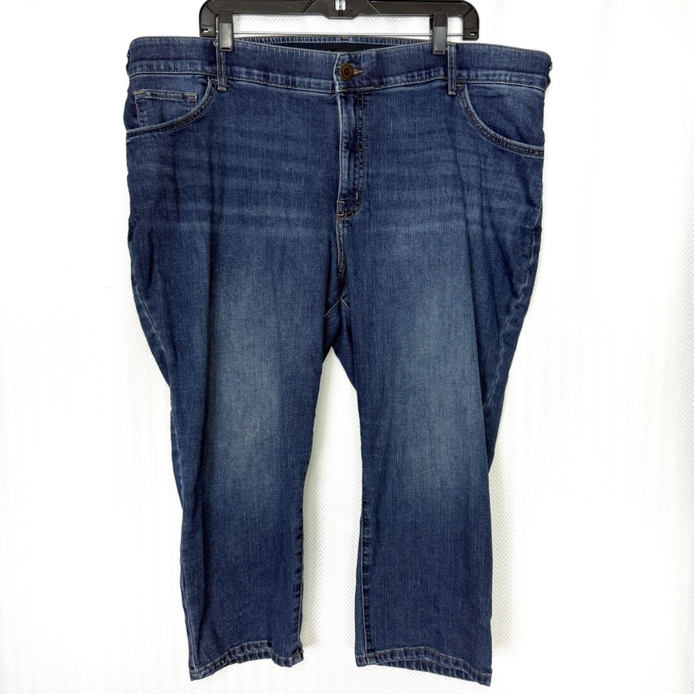 Lee Mid Rise Regular Fit Cropped Length Jeans Size 22W